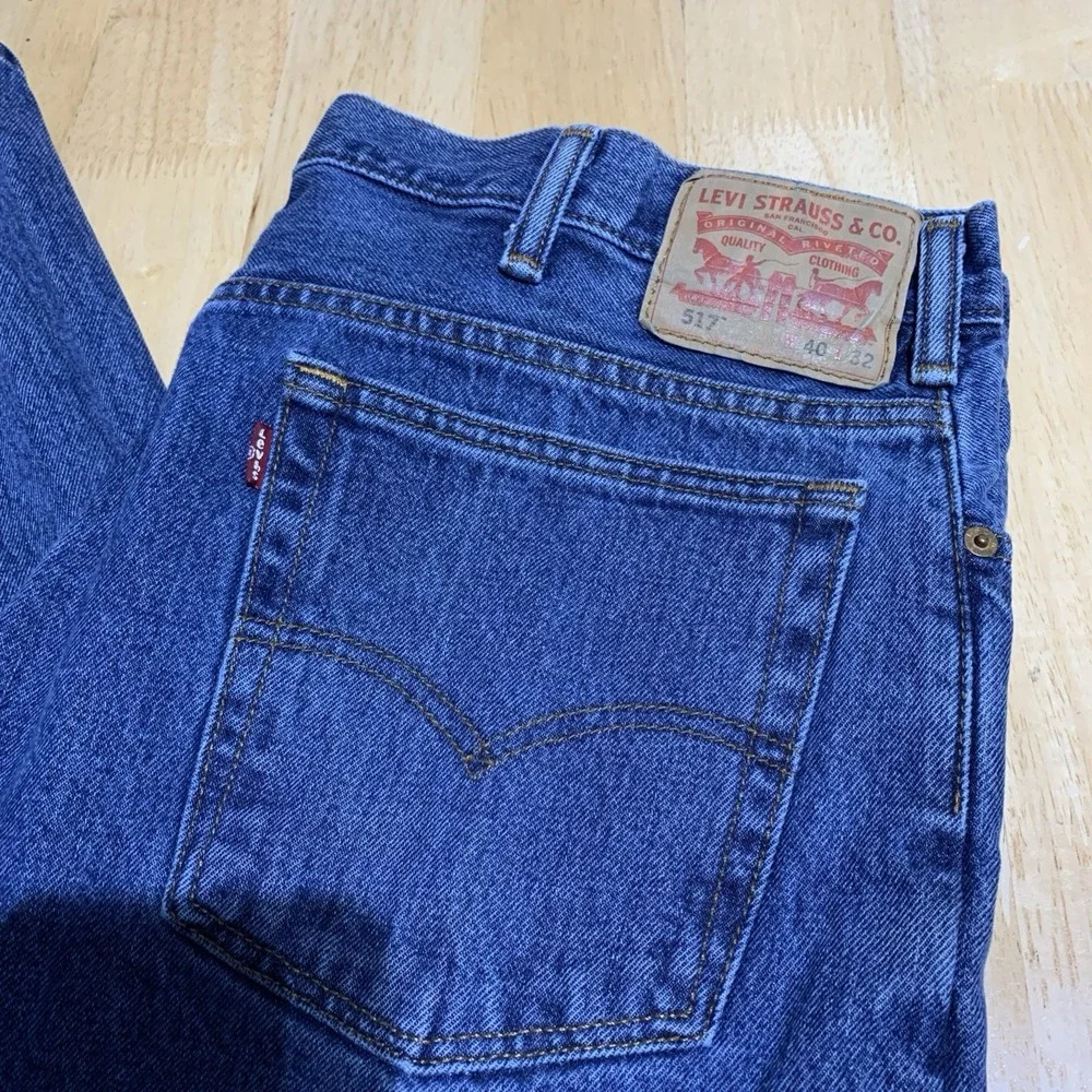 Levi's 517 Bootcut Jeans W40 X‎ L32 Blue Denim Pants Classic Vintage Style